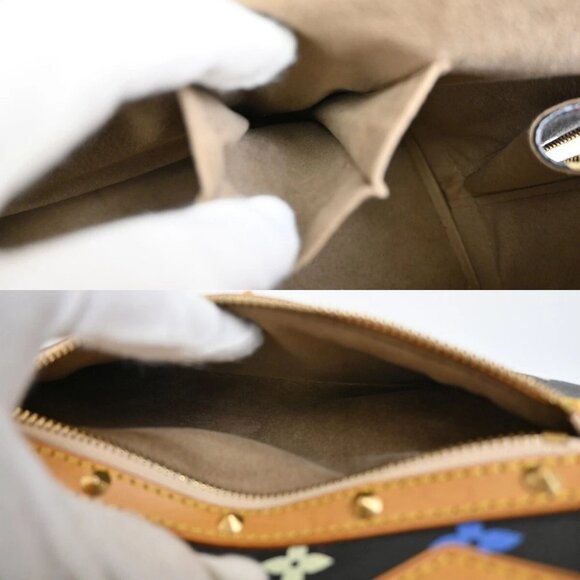 LOUIS VUITTON LV Logo Alma Hand Bag Monogram Multi Color Black - Picture 16 of 16